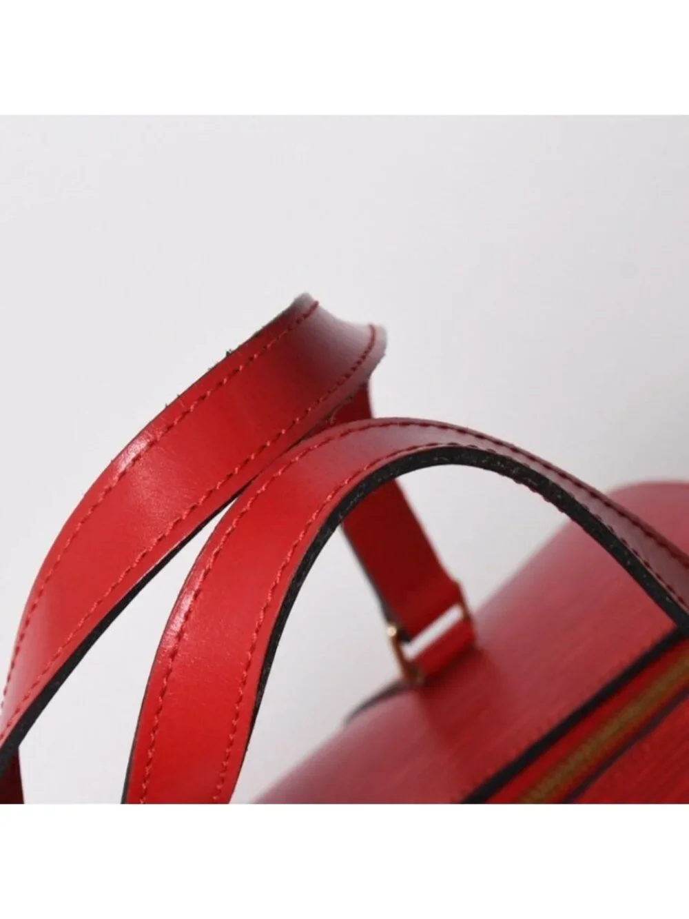 Louis Vuitton Tote Bag Epi Soufflot Red Gold